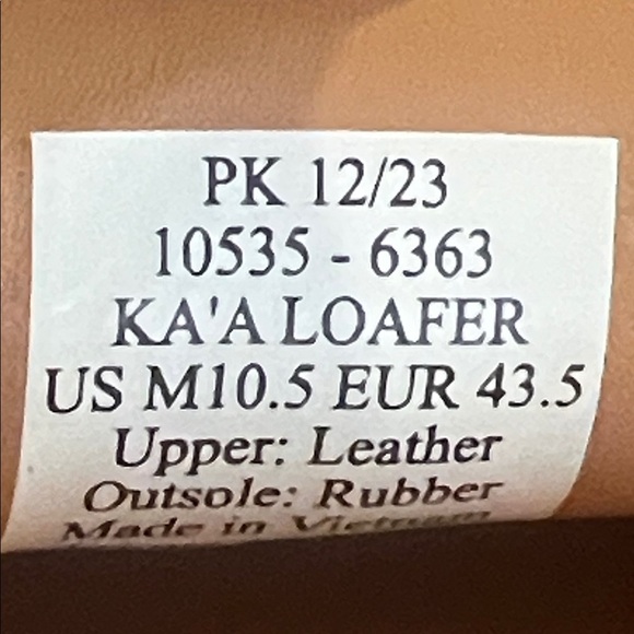 Olukai KA\'A Bown Leather Suede Slip on Loafer Men\'s Size 10.5 Nwob